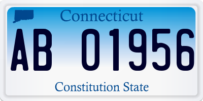 CT license plate AB01956