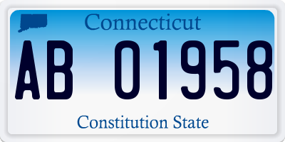 CT license plate AB01958