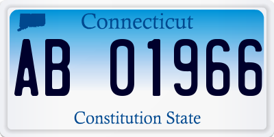 CT license plate AB01966