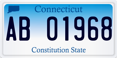 CT license plate AB01968