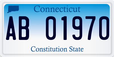 CT license plate AB01970