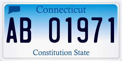 CT license plate AB01971