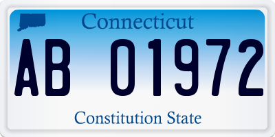 CT license plate AB01972