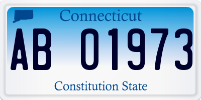 CT license plate AB01973