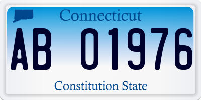 CT license plate AB01976