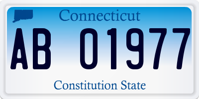 CT license plate AB01977
