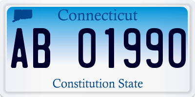 CT license plate AB01990