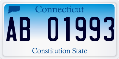 CT license plate AB01993