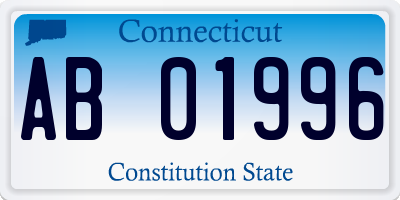 CT license plate AB01996