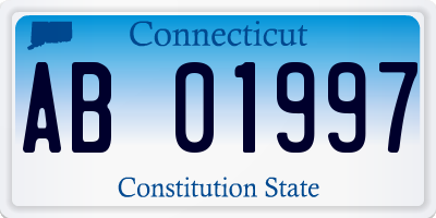 CT license plate AB01997