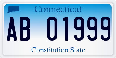 CT license plate AB01999