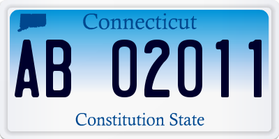 CT license plate AB02011