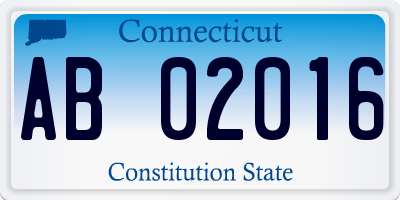 CT license plate AB02016