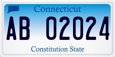 CT license plate AB02024