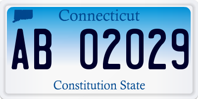 CT license plate AB02029