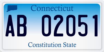 CT license plate AB02051