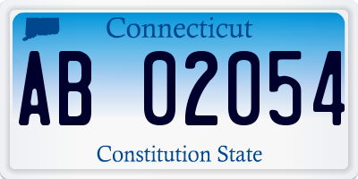 CT license plate AB02054