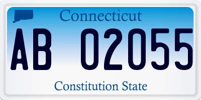 CT license plate AB02055