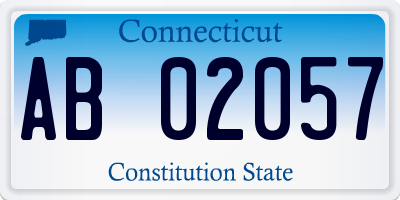 CT license plate AB02057