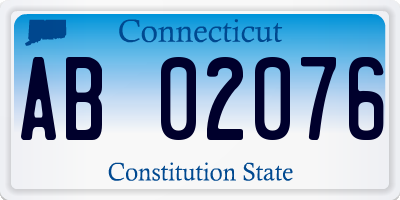 CT license plate AB02076