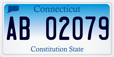 CT license plate AB02079