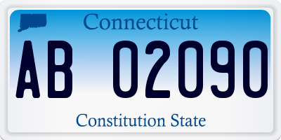 CT license plate AB02090