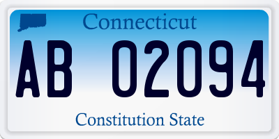 CT license plate AB02094