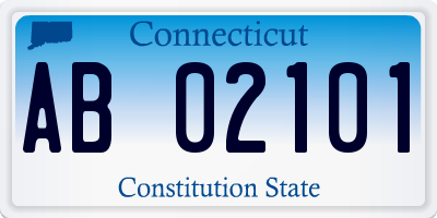 CT license plate AB02101