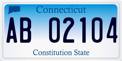 CT license plate AB02104