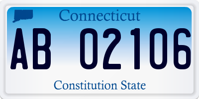 CT license plate AB02106