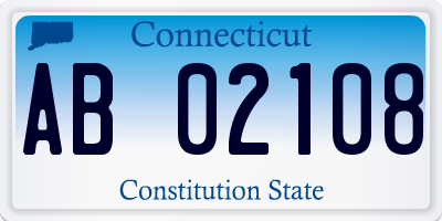 CT license plate AB02108