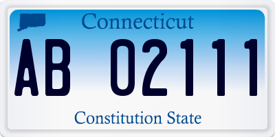 CT license plate AB02111