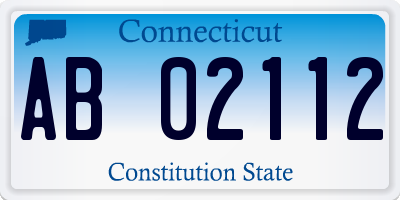 CT license plate AB02112