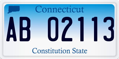 CT license plate AB02113