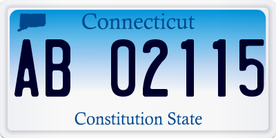 CT license plate AB02115