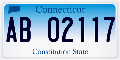 CT license plate AB02117