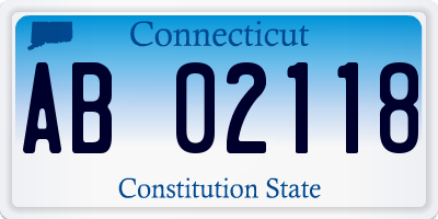 CT license plate AB02118