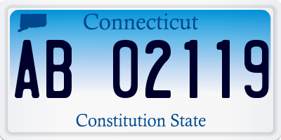 CT license plate AB02119