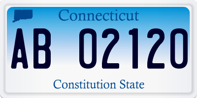 CT license plate AB02120