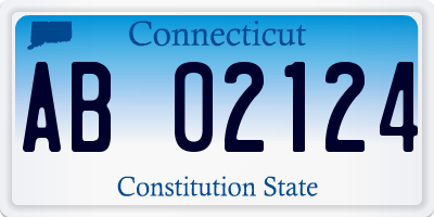 CT license plate AB02124