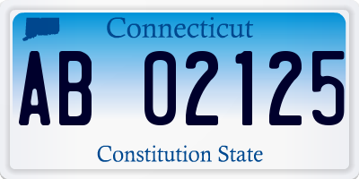 CT license plate AB02125