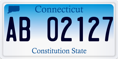 CT license plate AB02127