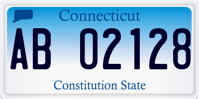 CT license plate AB02128