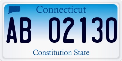 CT license plate AB02130