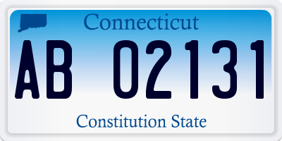 CT license plate AB02131