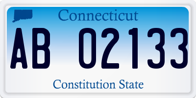 CT license plate AB02133