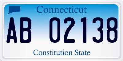 CT license plate AB02138