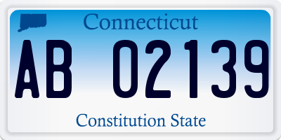 CT license plate AB02139