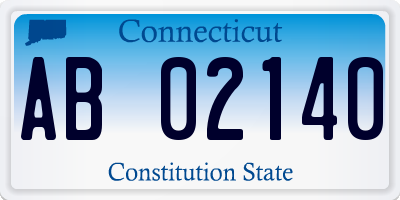 CT license plate AB02140