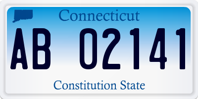 CT license plate AB02141